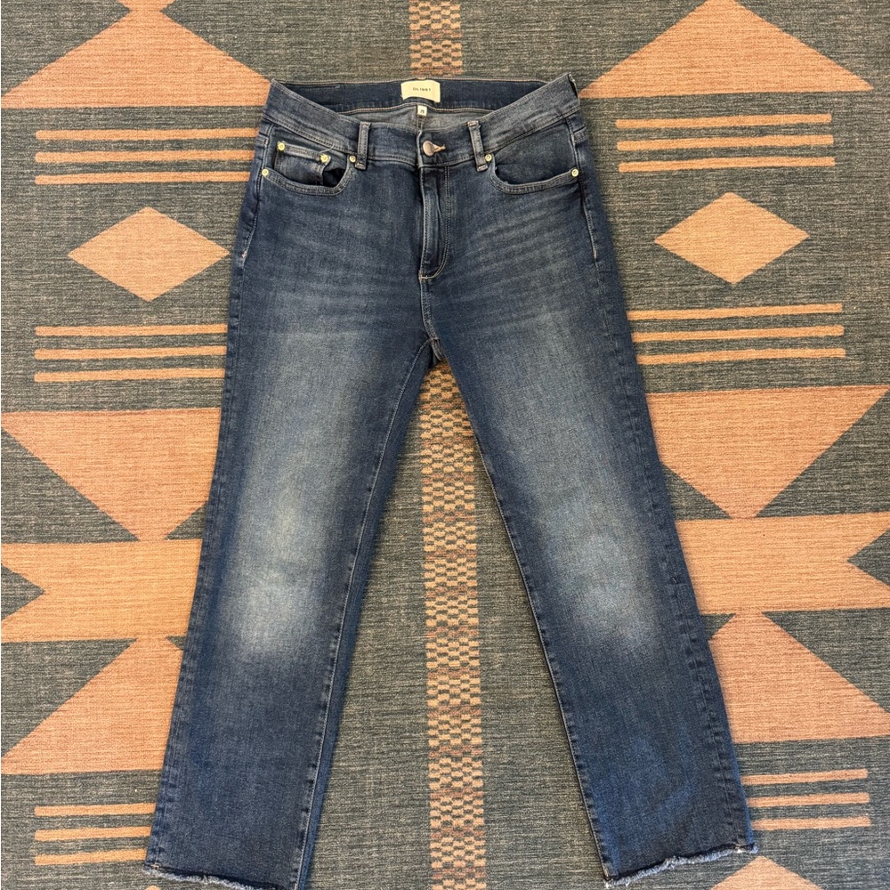 DL1961 Women's Mid-Blue Straight Leg Jeans